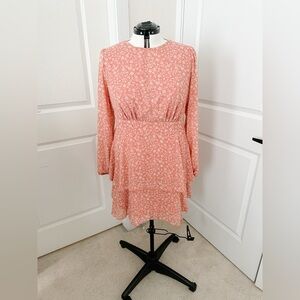 Forever 21 Pink Floral Long Sleeve Dress